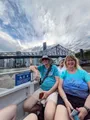 Mum and dad on the ferry. Everyone was trying not to fall asleep because of the jetlag